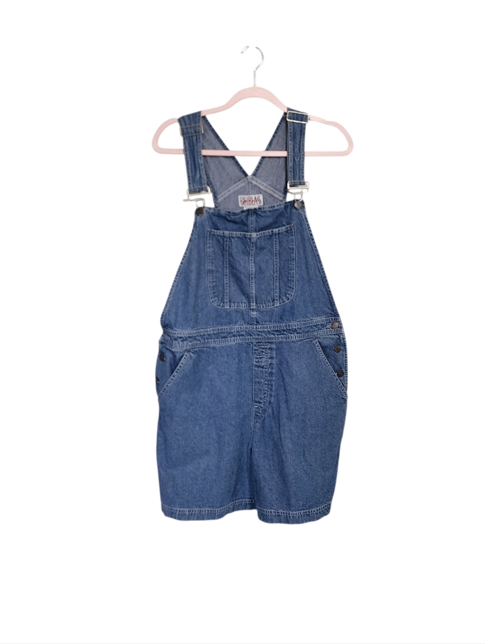 Vintage Bill Blass Denim Shortalls XL Cargo Granola Indie